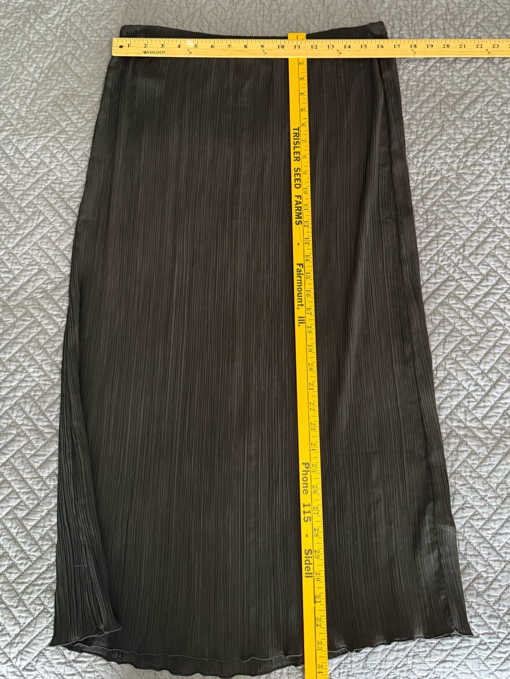 Madewell Long Pleated Black Women's Skirt, Size L